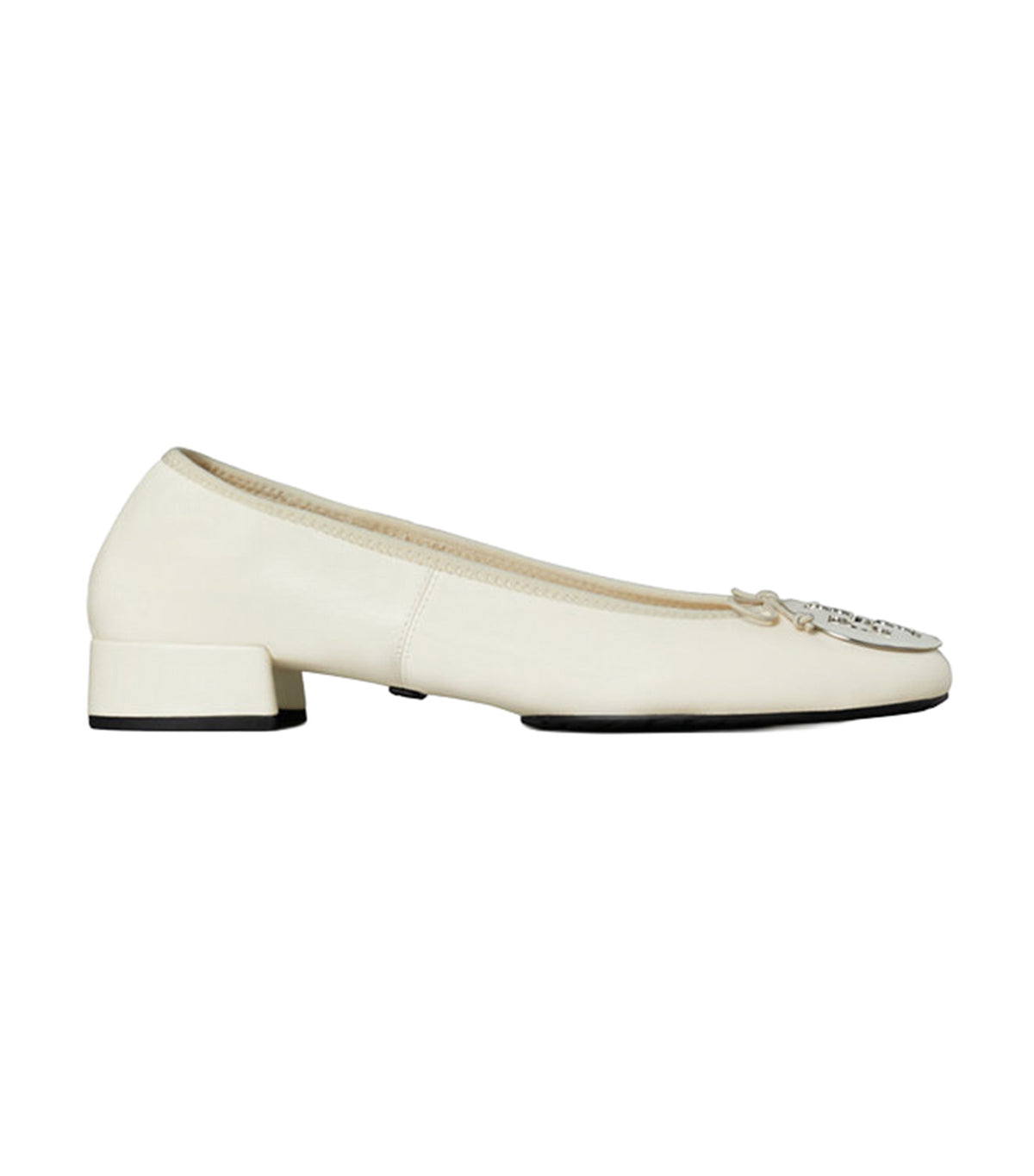 Reva Heeled Ballet Light Cream/Silver