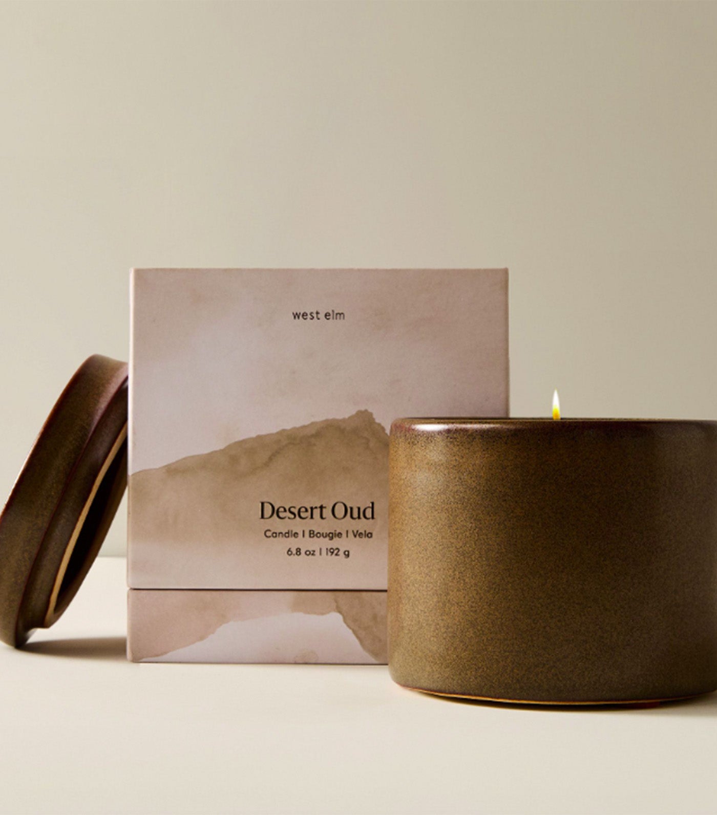 west elm Terra Homescent Collection - Single Wicked Boxed Candle - Desert Oud