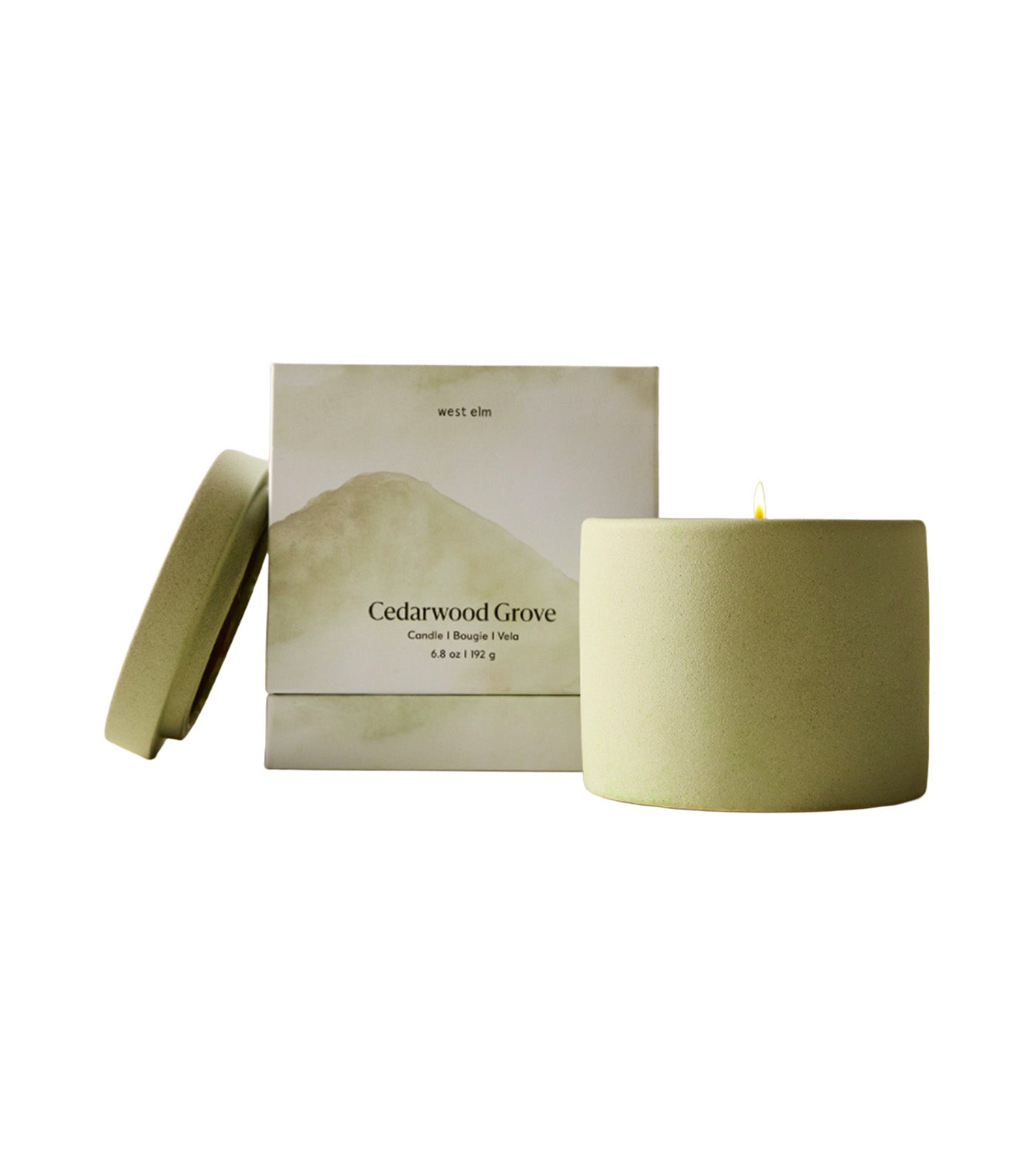 west elm Terra Homescent Collection - Single Wicked Boxed Candle - Cedarwood Grove