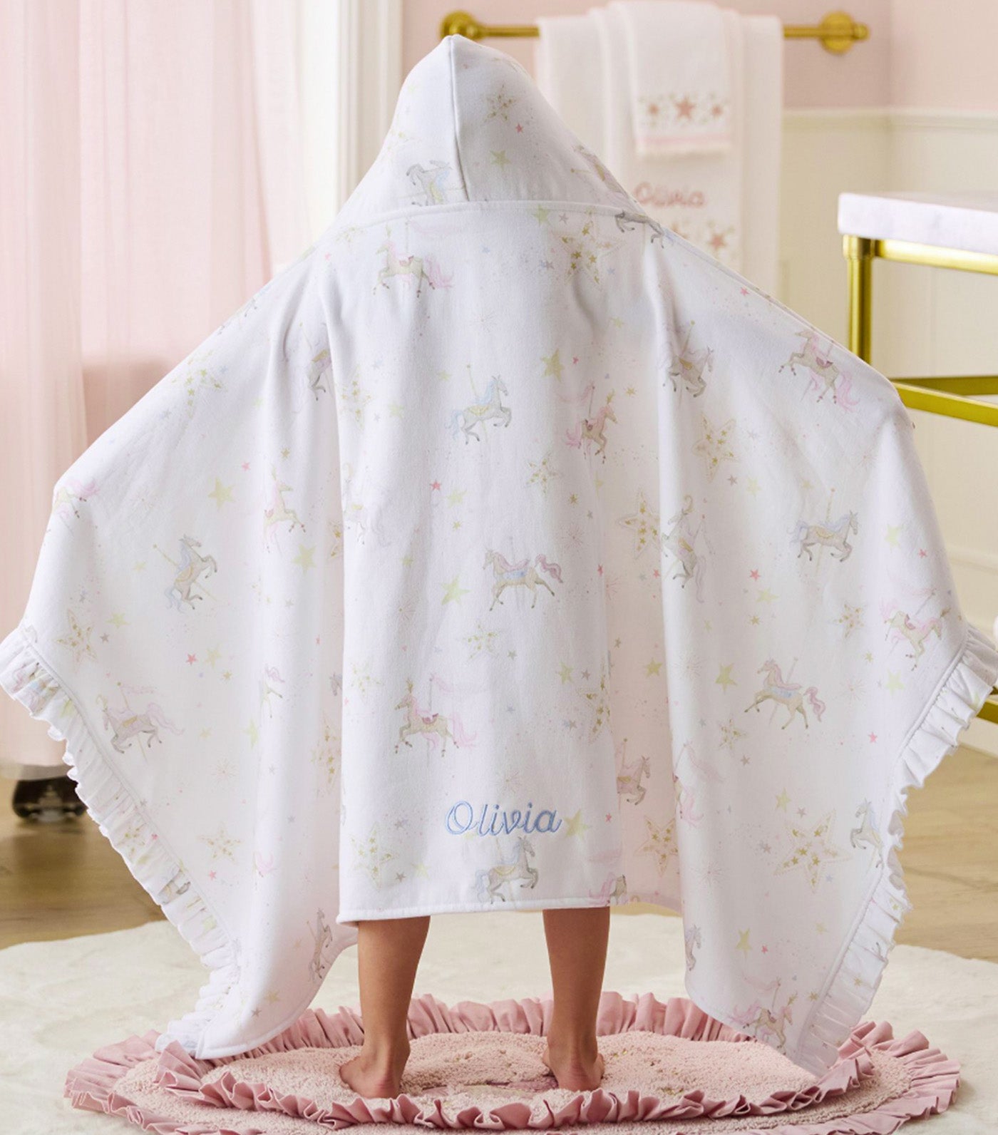 Tutu du Monde Carousel Horse Kid Hooded Towel Multi