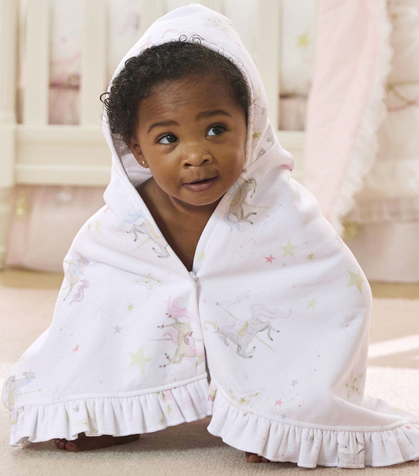 Tutu du Monde Carousel Horse Baby Hooded Towel Multi