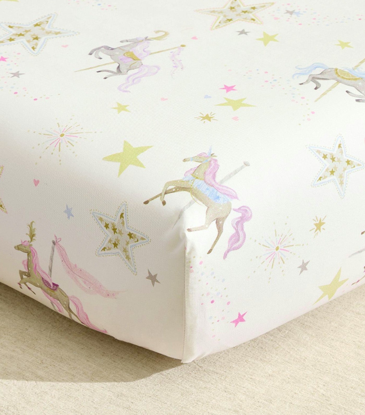 Tutu du Monde Carousel Horse Sheet and Crib Set
