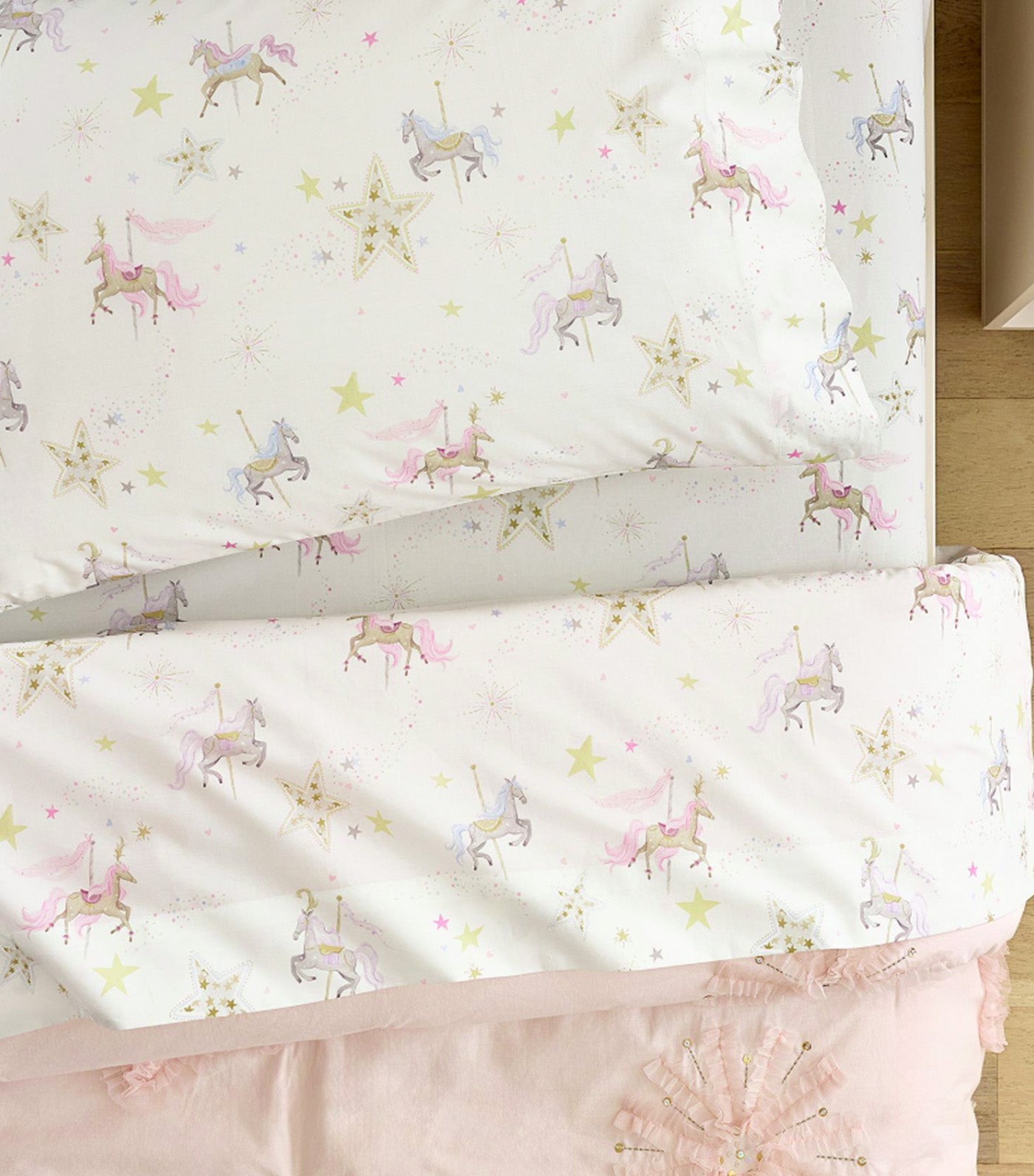 Tutu du Monde Carousel Horse Sheet and Crib Set