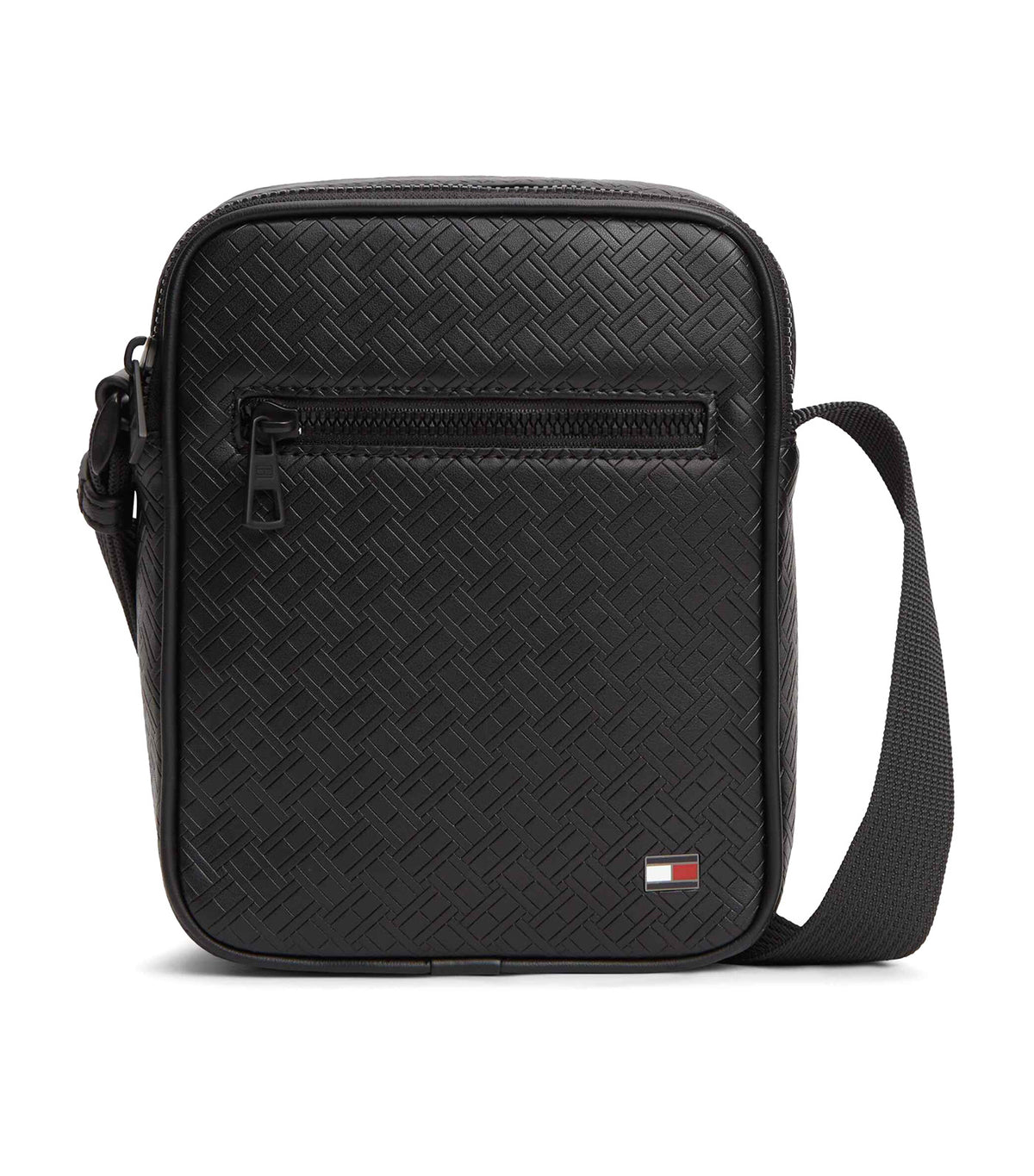 Men's Embossed Flag Mini Reporter Bag Black