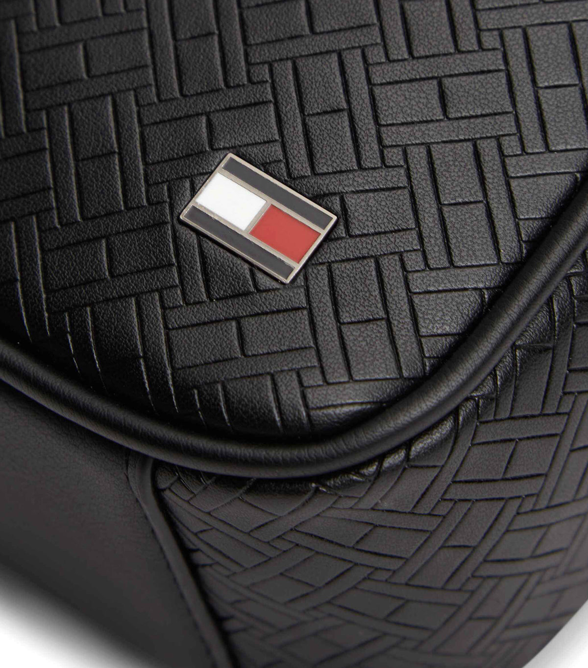 Men's Embossed Flag Mini Reporter Bag Black