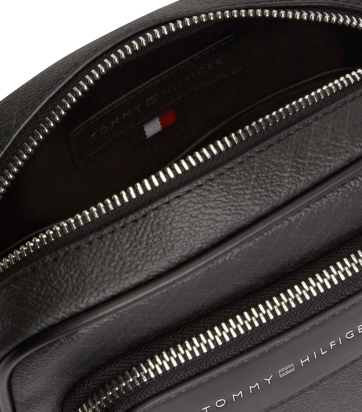 Men's Flag Monogram Mini Reporter Bag Black
