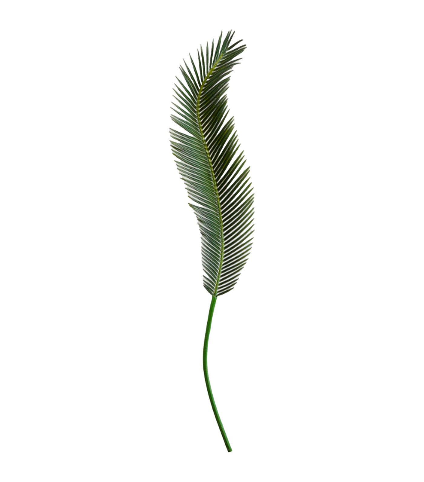 Faux Palm Leaf Branch Green