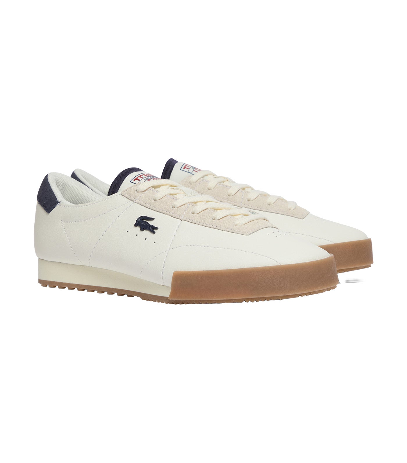 Men's Aura Leather Sneakers White/Navy/Red