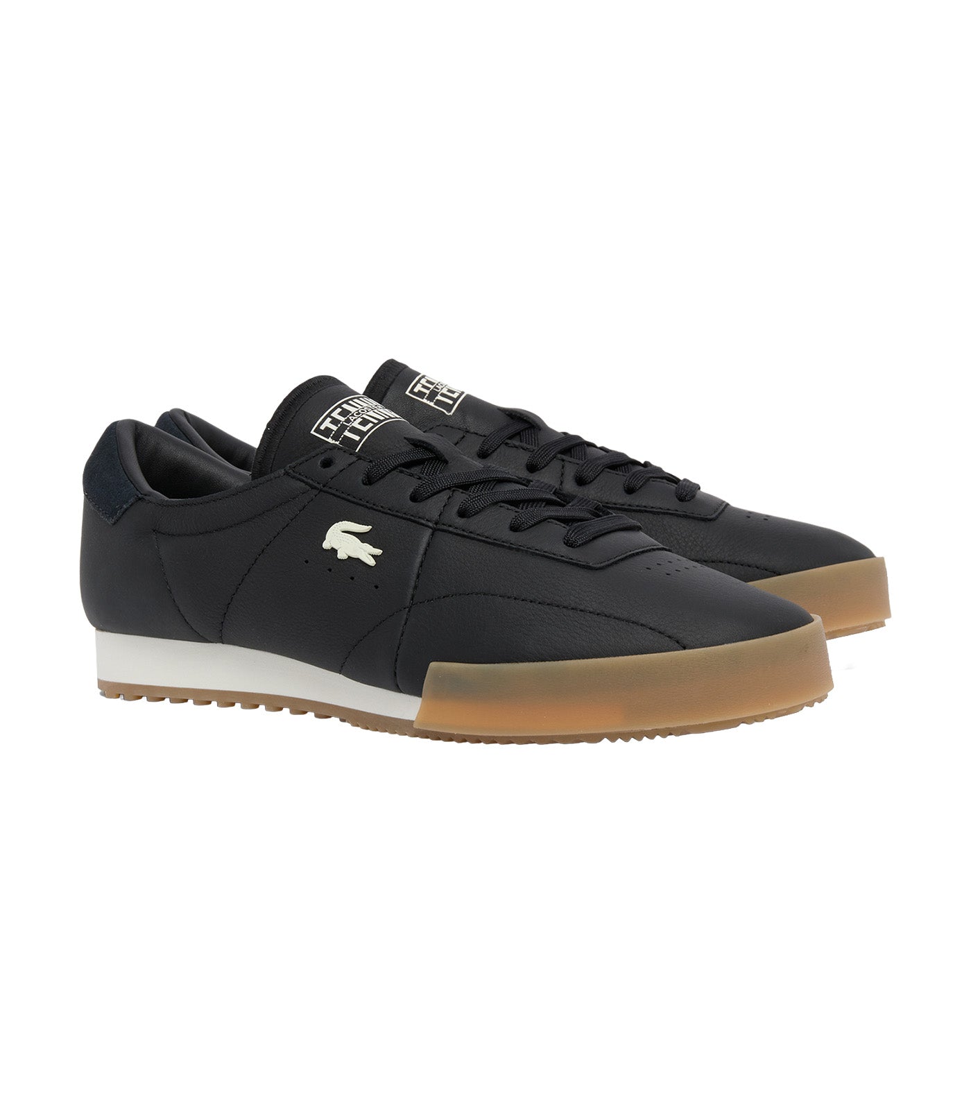 Men's Aura Leather Sneakers Black/Gum