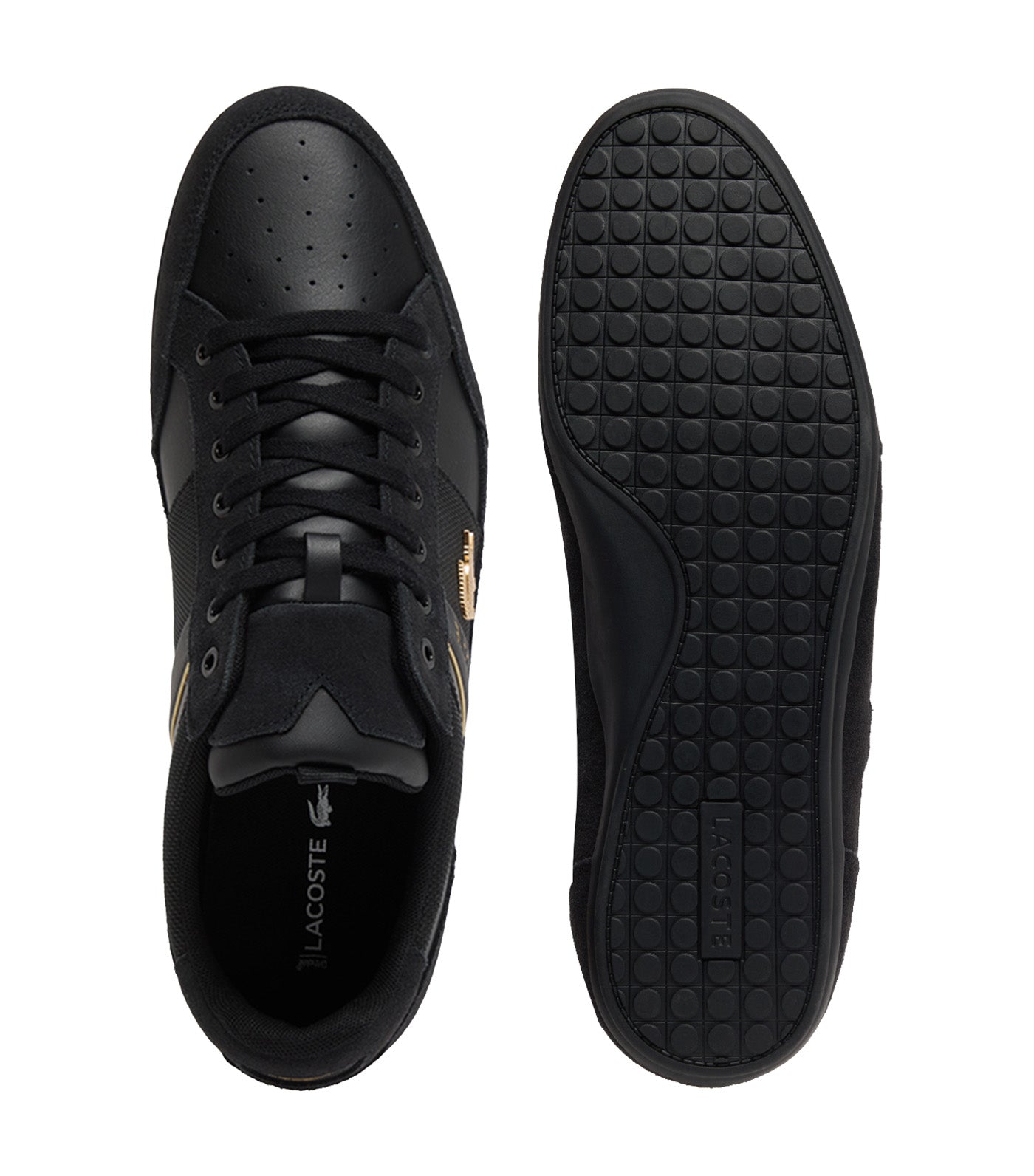 Men's Chaymon Suede Sneakers Black/Gold