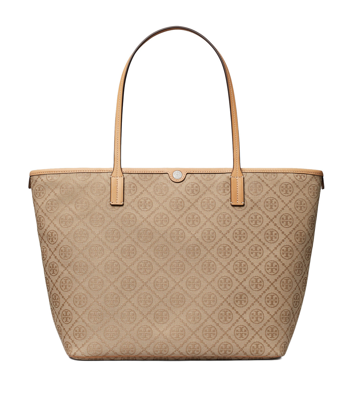 T Monogram Zip Tote Flax