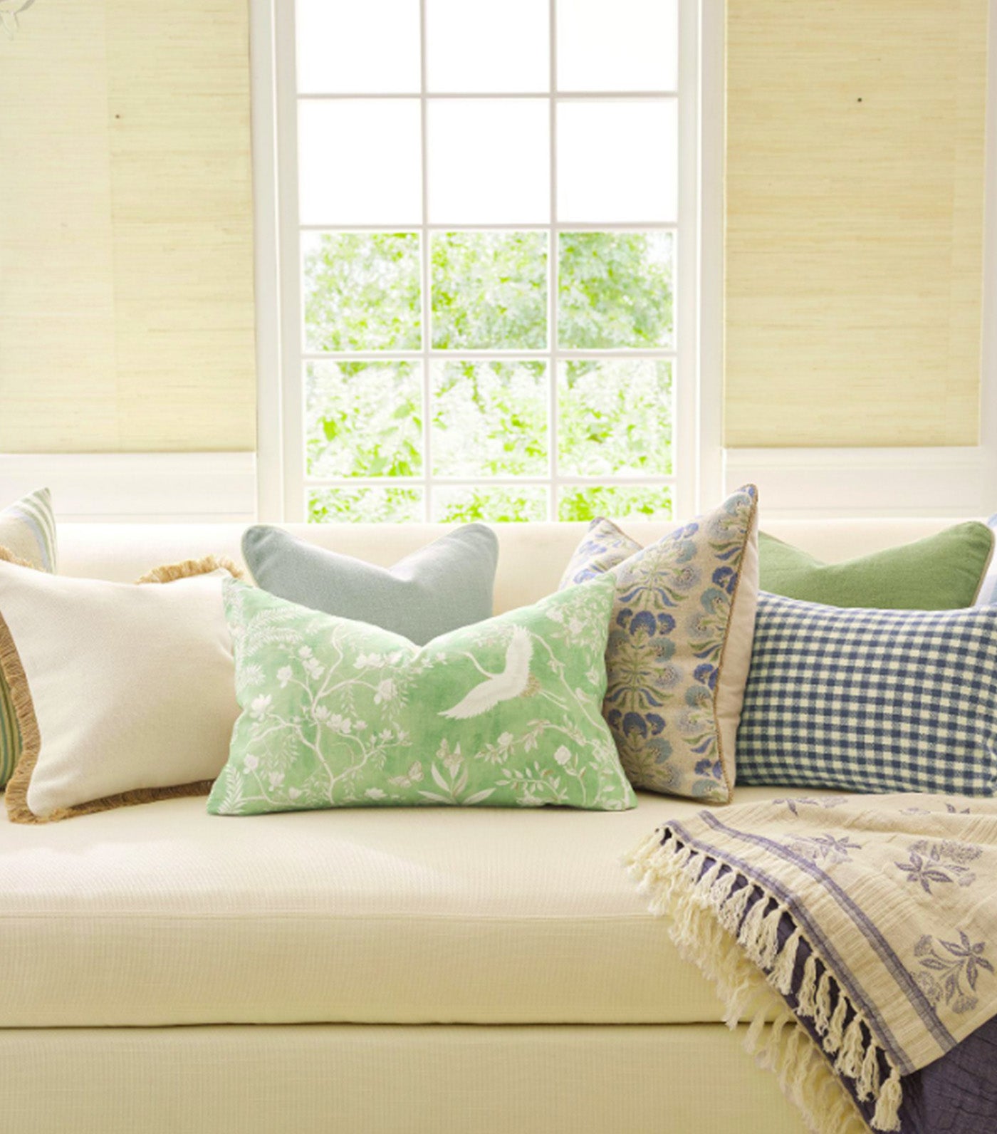Veranda Printed Lumbar Pillow Cover Green/Multi