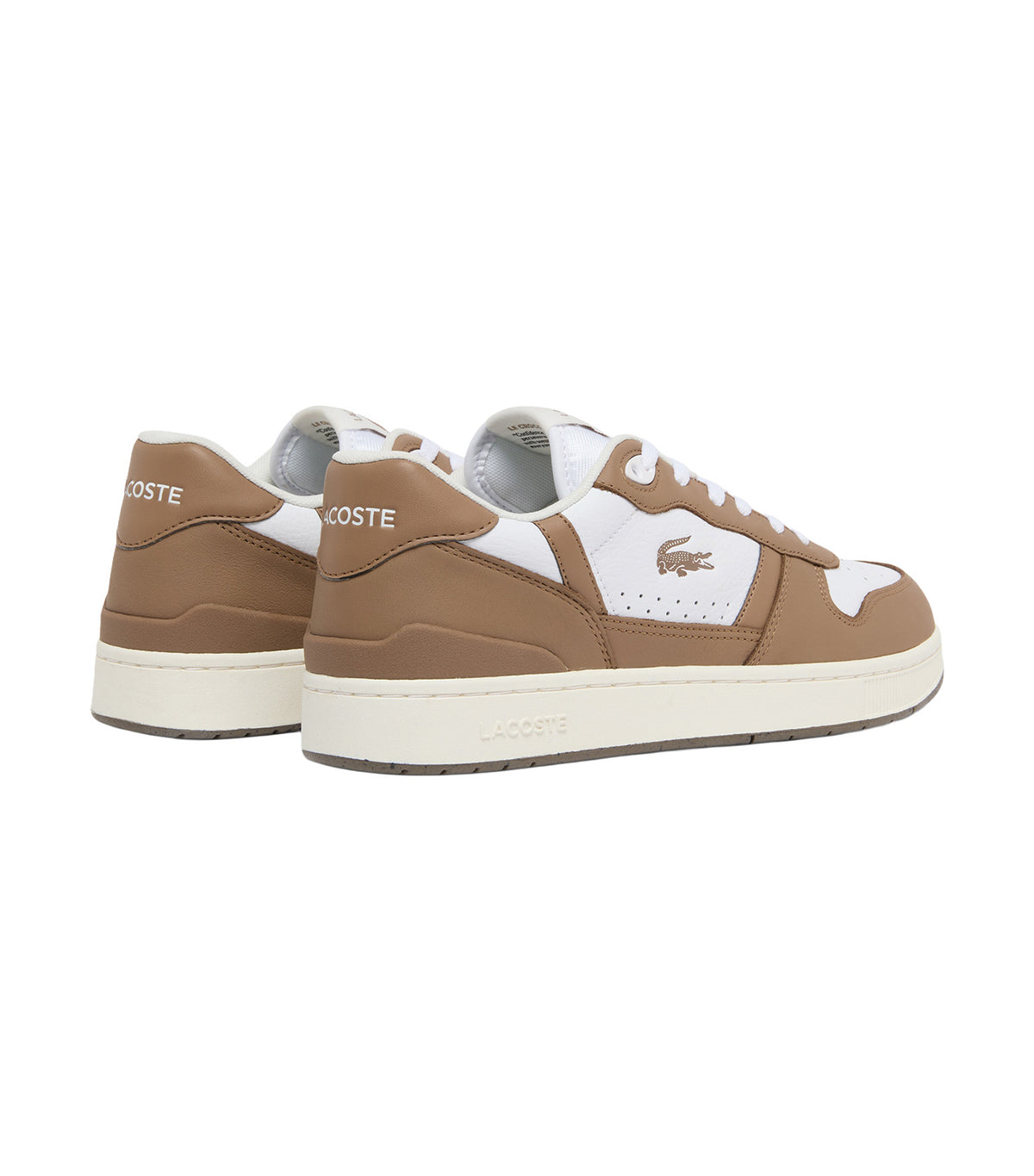 T-Clip Set Leather Sneakers White/Brown