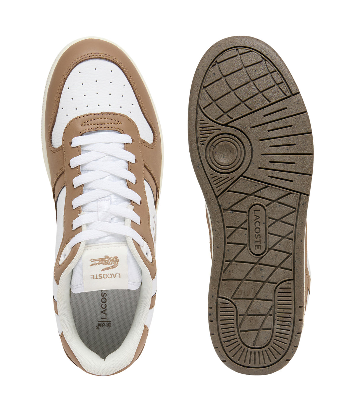 T-Clip Set Leather Sneakers White/Brown