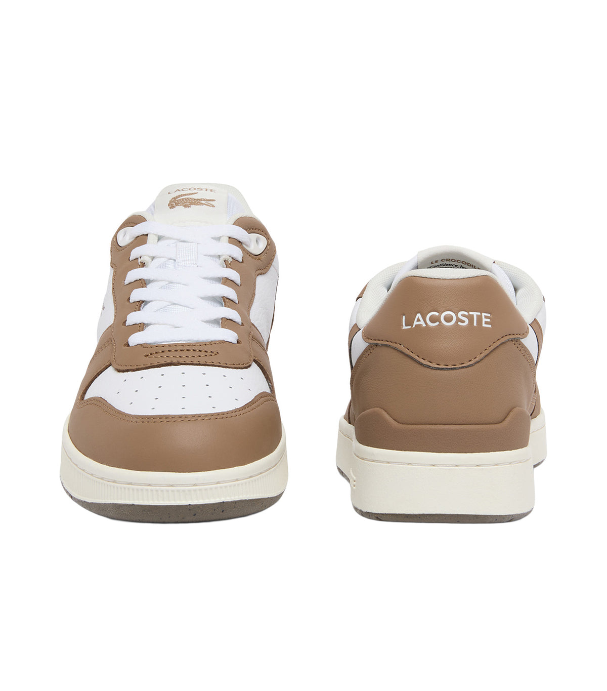 T-Clip Set Leather Sneakers White/Brown