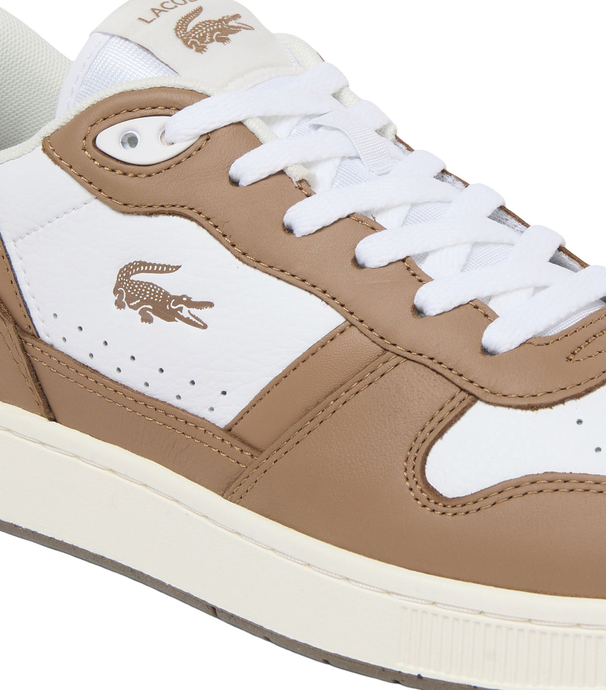 T-Clip Set Leather Sneakers White/Brown