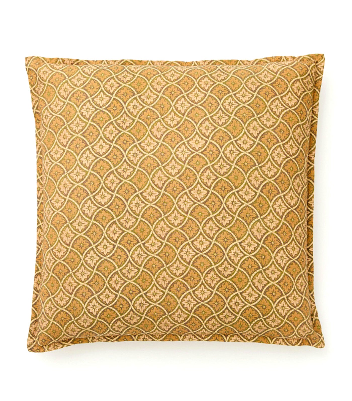 Diamond Floral Lattice Pillow Cover Sandalwood