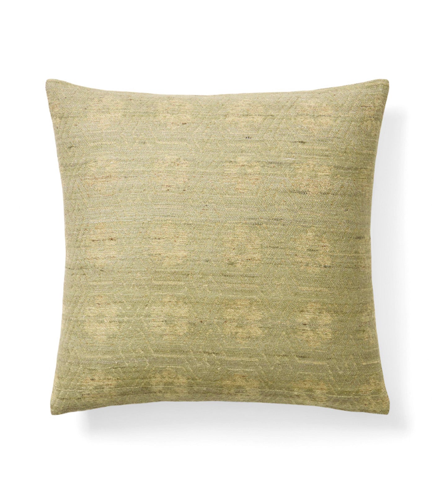 Diffused Woven Floral Pillow Cover Cedar Green