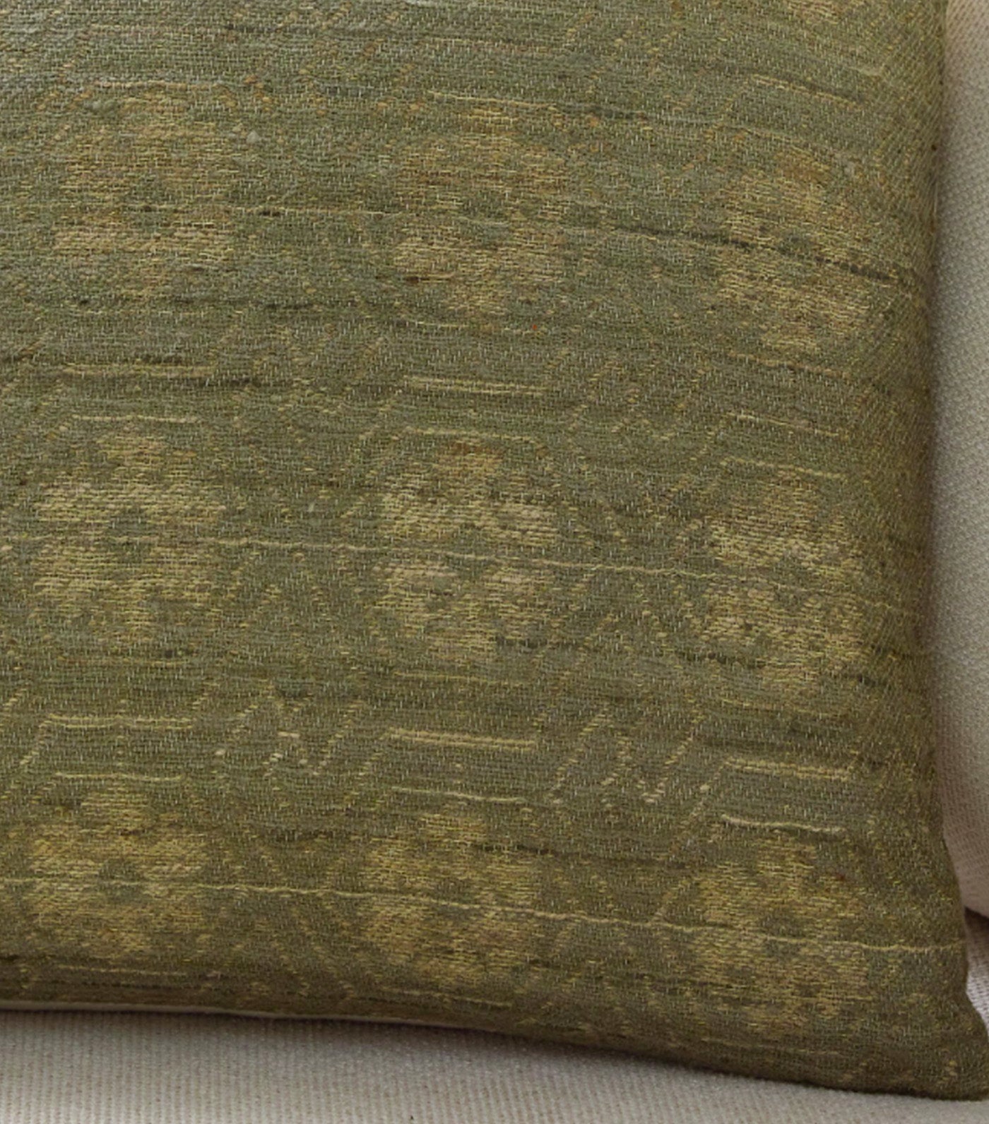 Diffused Woven Floral Pillow Cover Cedar Green