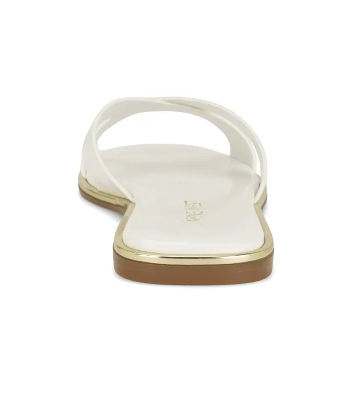 Edeny Flat Slide Sandal White
