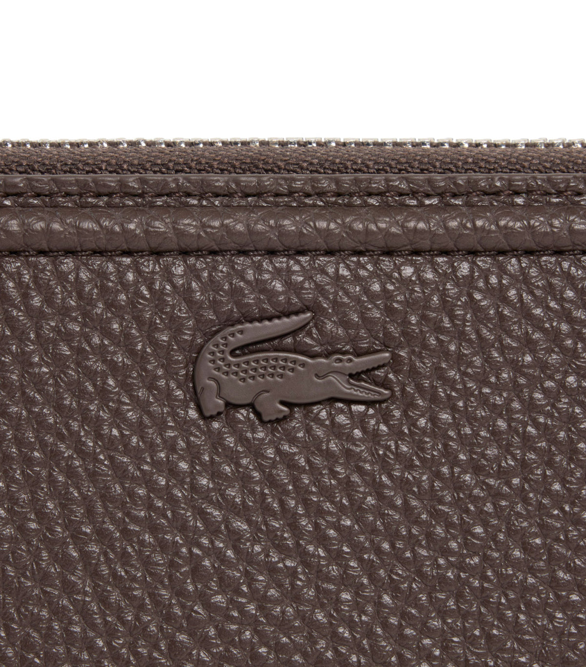 Lacoste Large Everyday Club Zipped Billfold Dark Brown