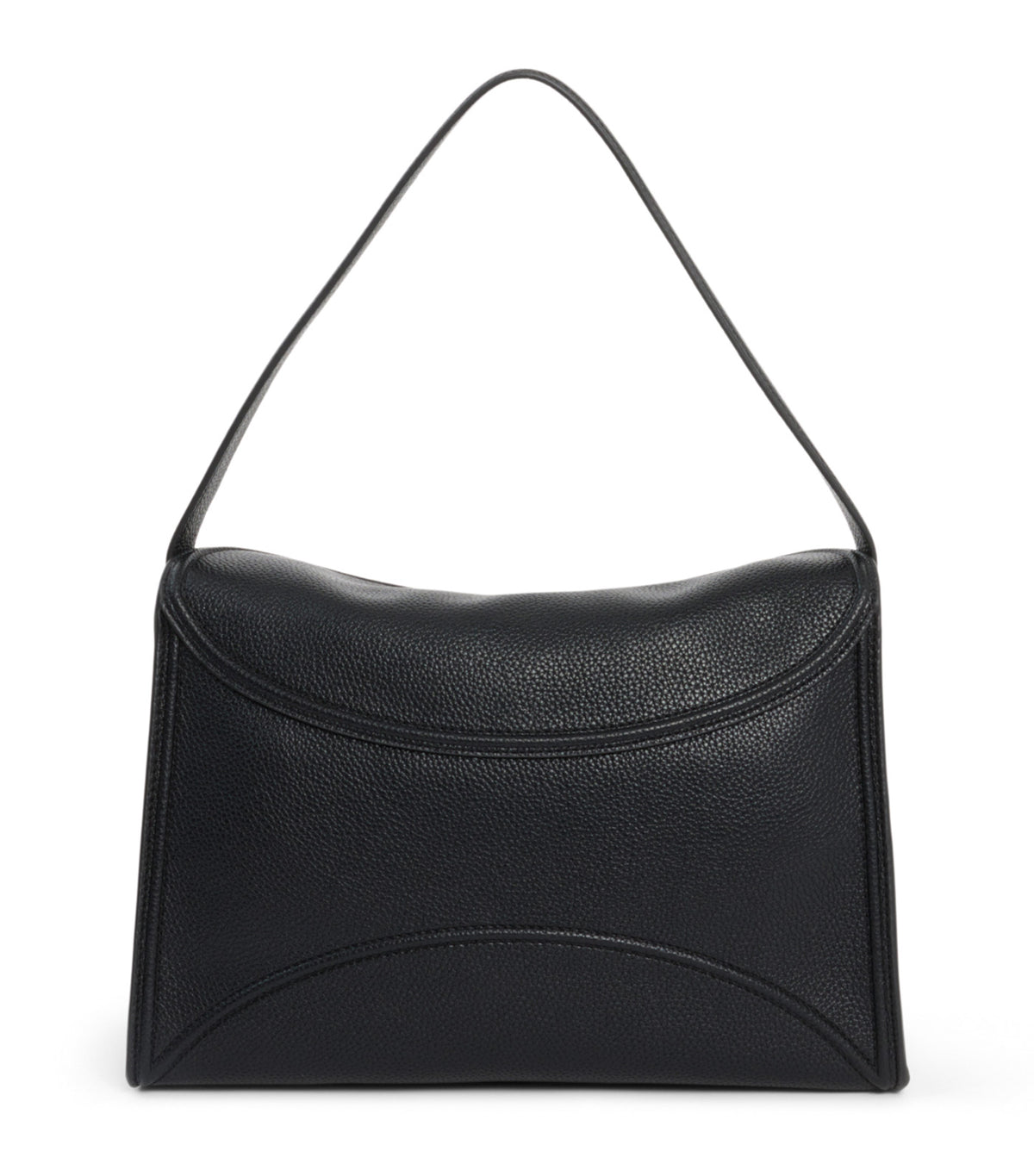 Large Everyday Club Flap Close Shoulder Bag Noir
