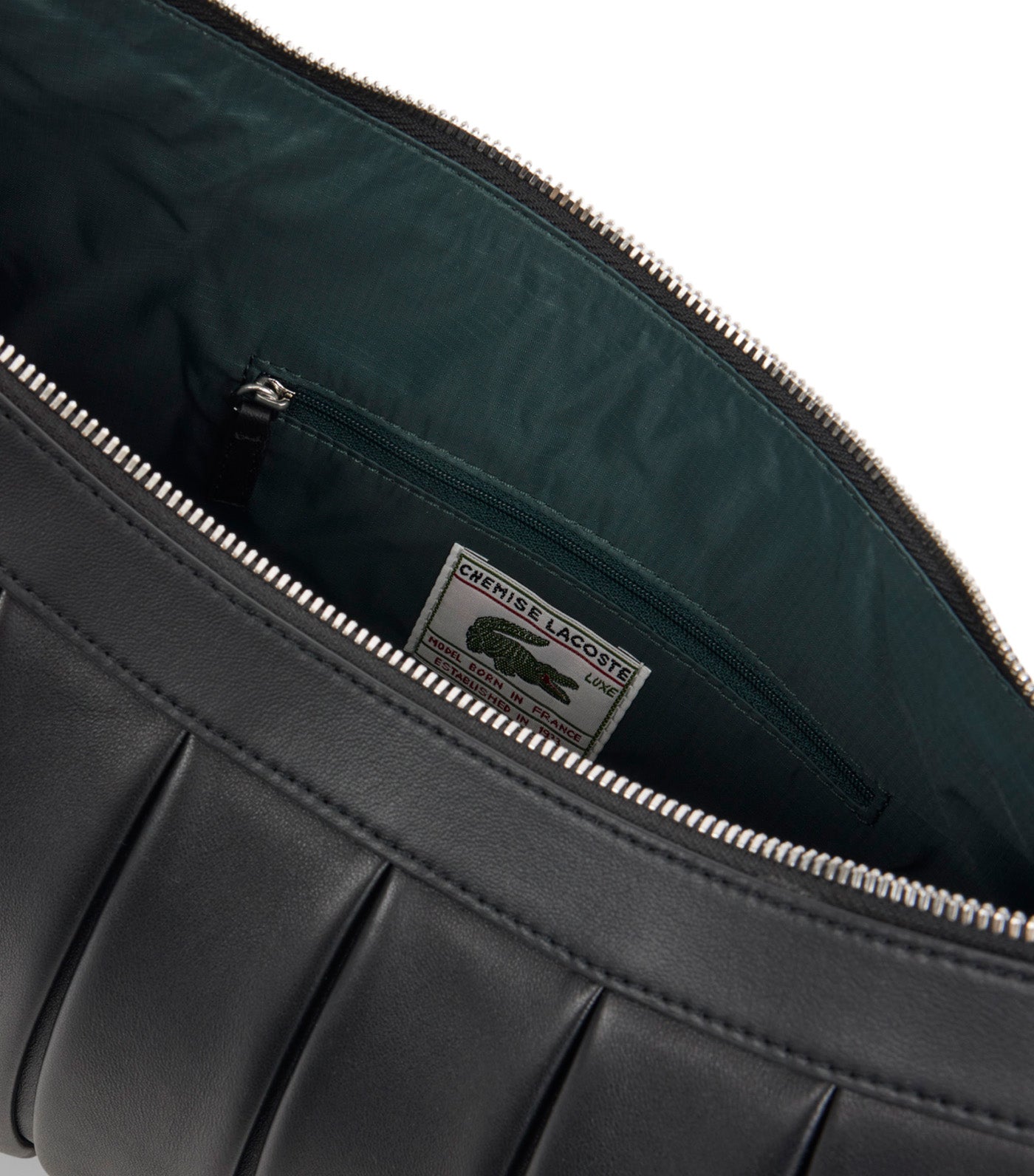 Medium Lenglen Leather Hobo Bag Noir
