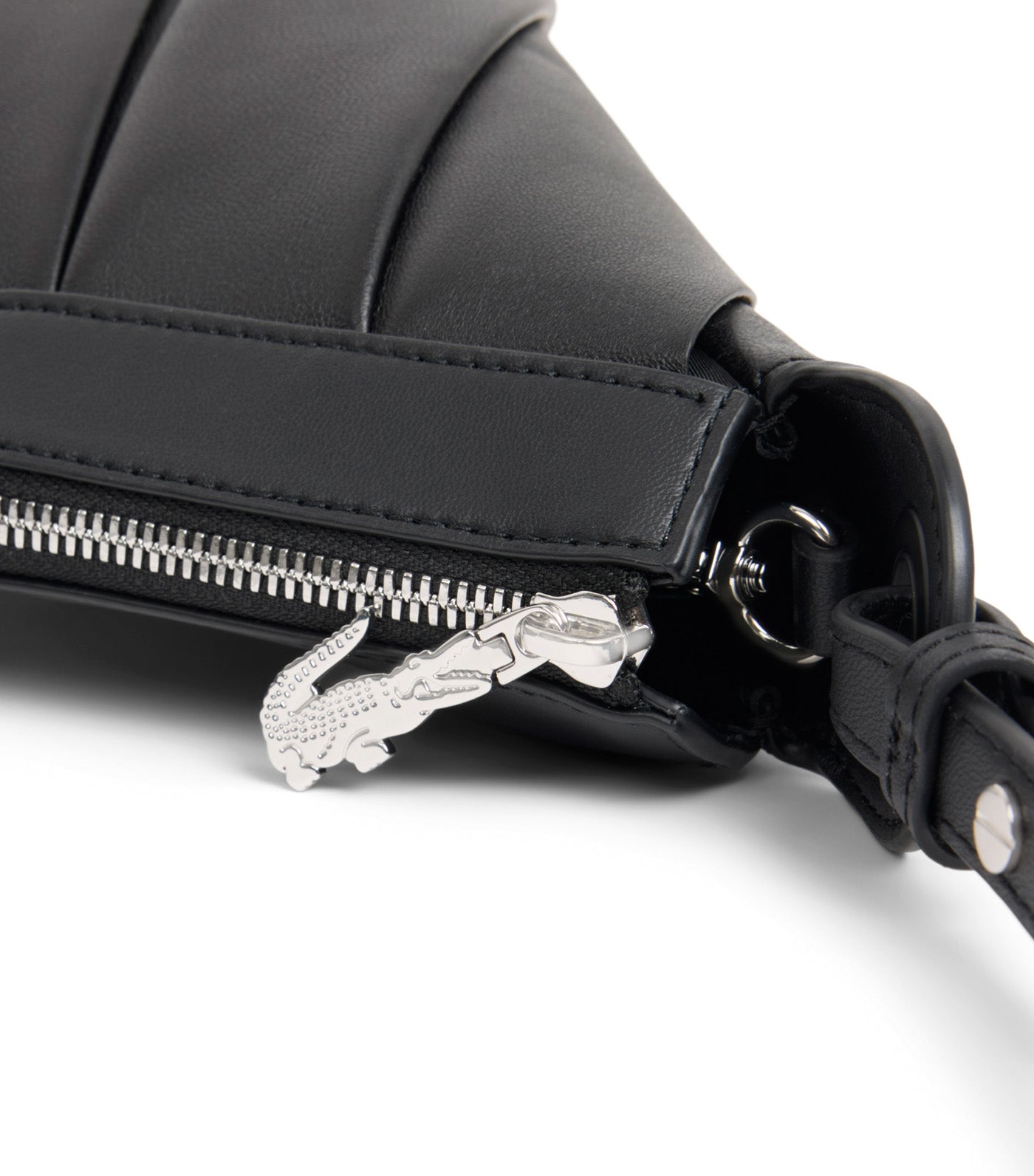Medium Lenglen Leather Hobo Bag Noir
