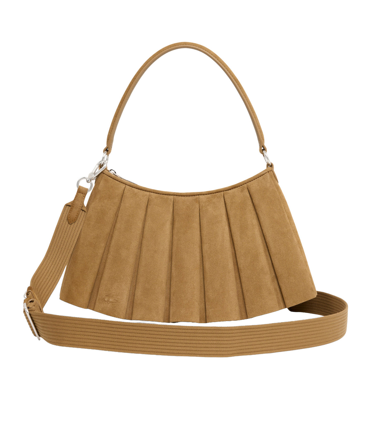 Medium Lenglen Suede Leather Purse Dark Beige