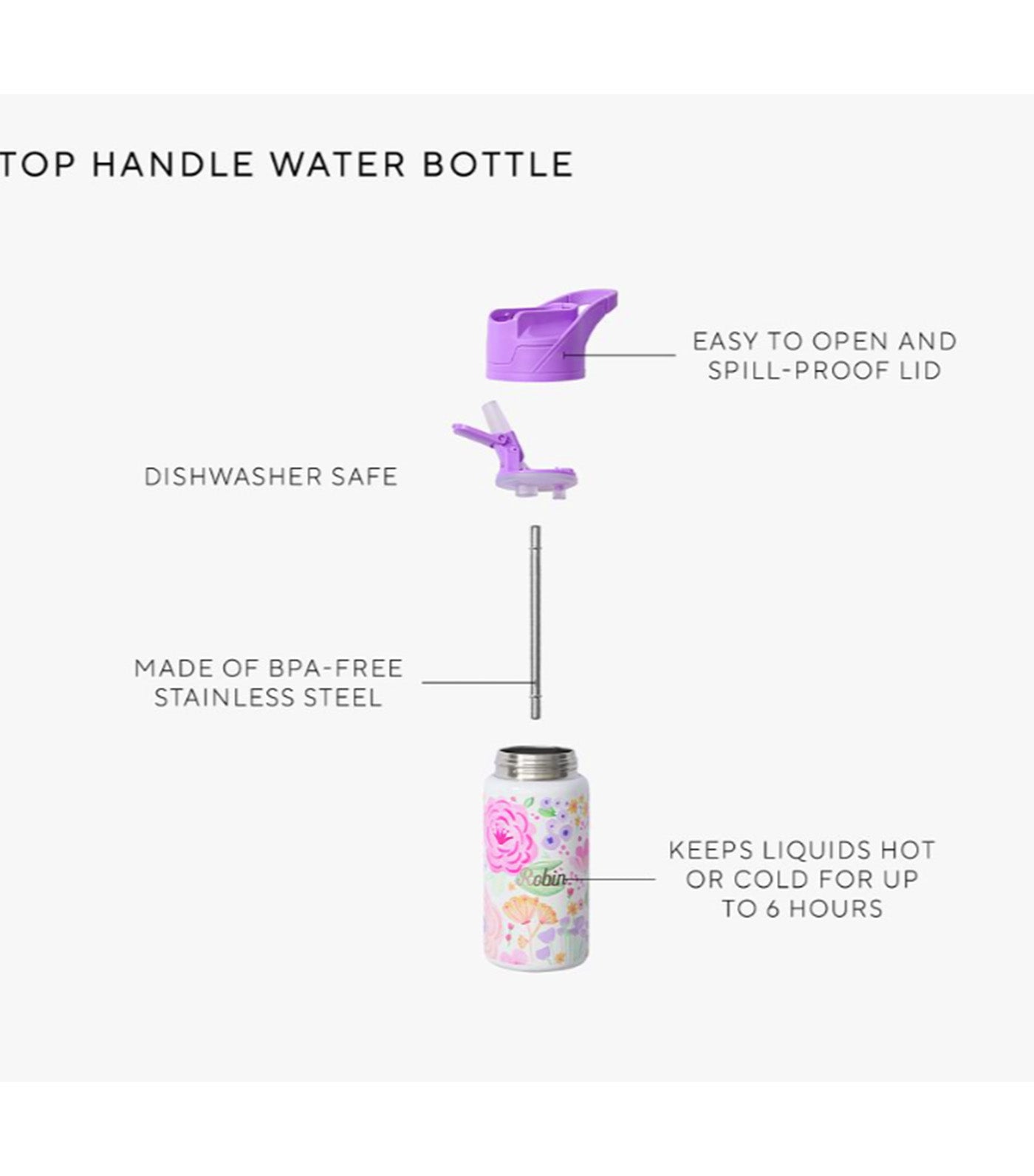 Disney Princess Belle Mackenzie Water Bottle Multi