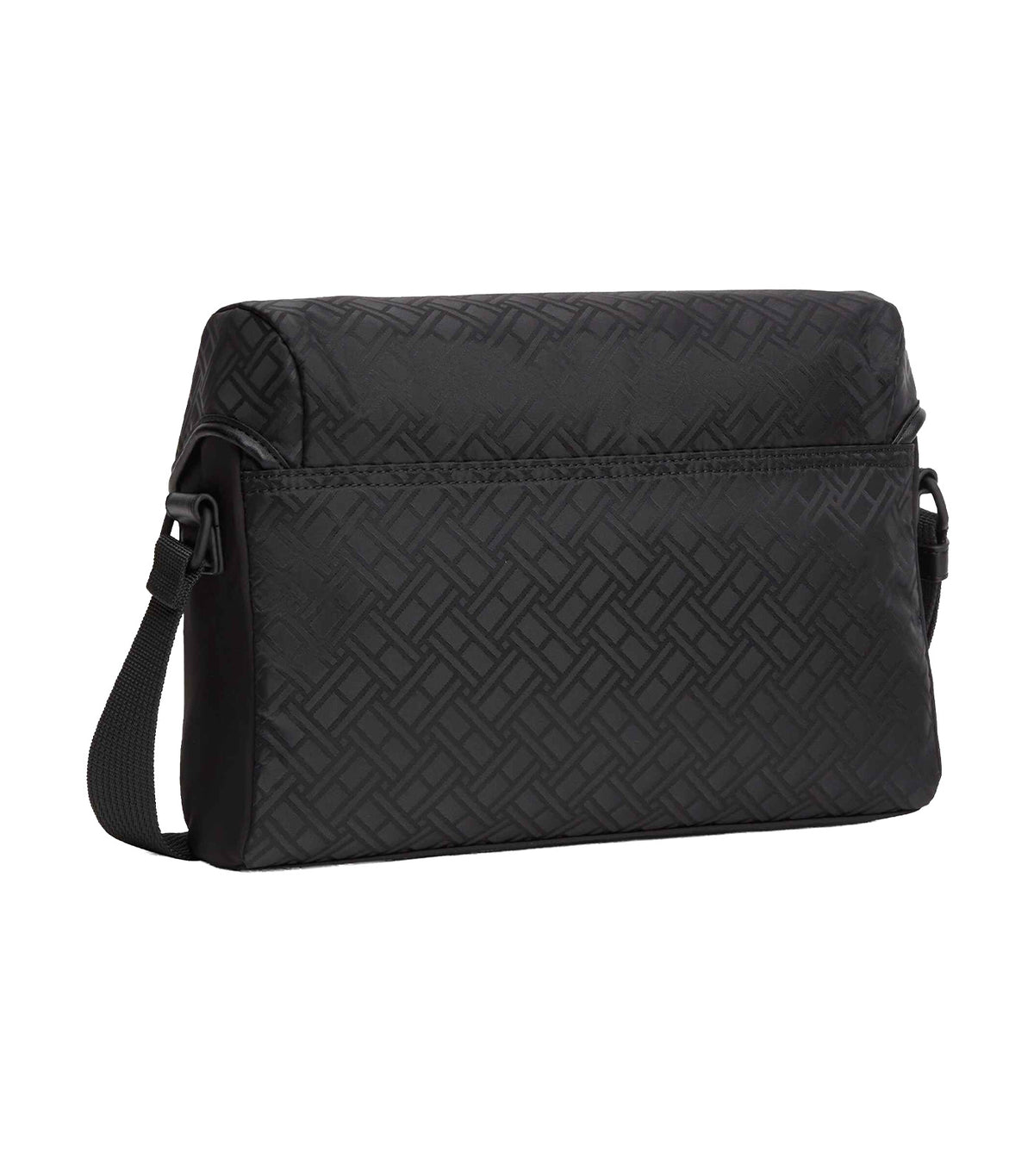 Men's Nylon Jacquard Satchel Black