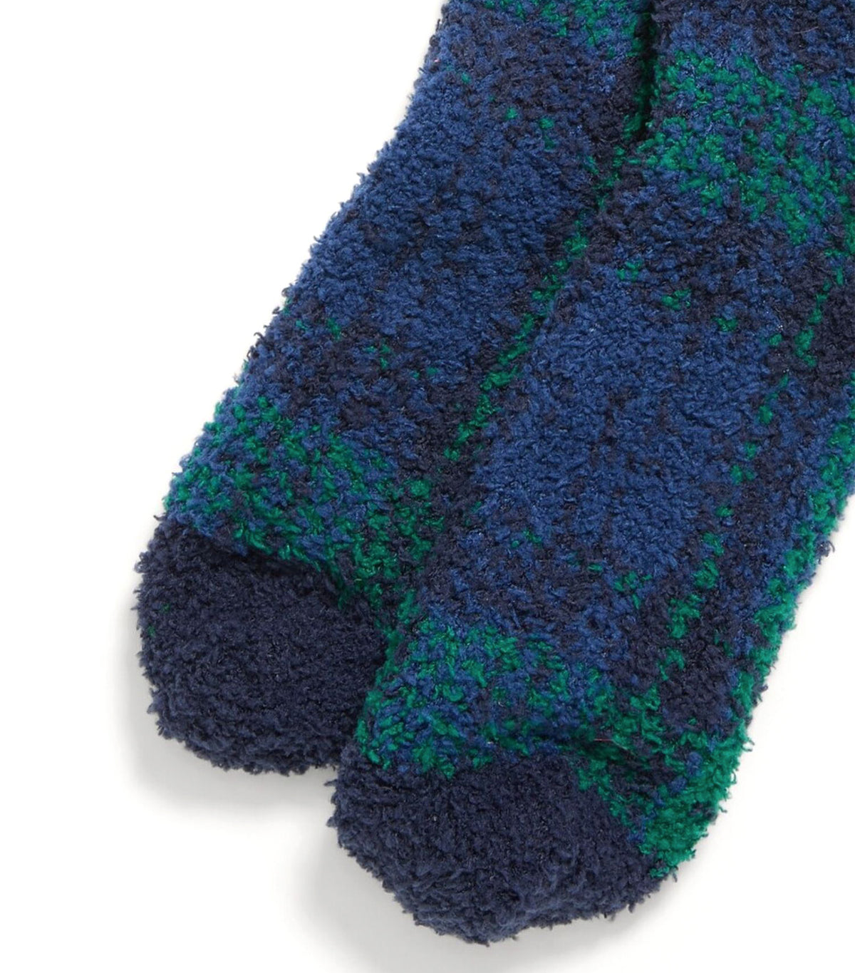 Cozy Crew Socks for Women Blue Plaid