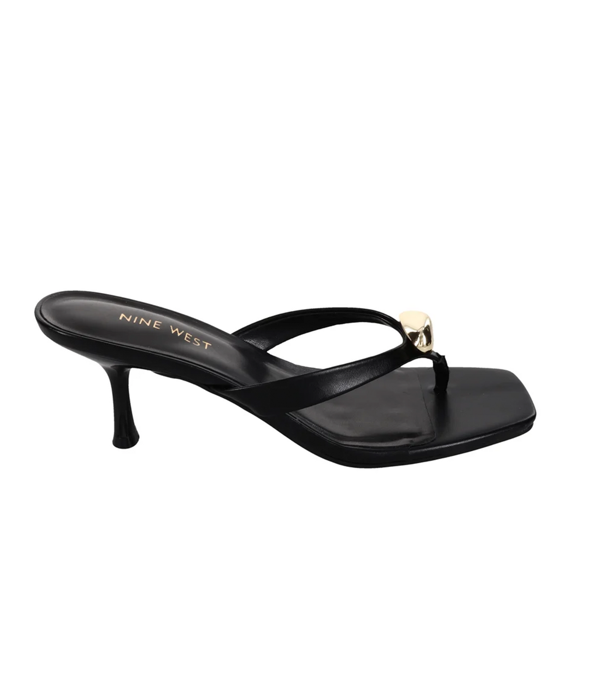 Azella3 Slip-On Kitten Heel Sandal Black