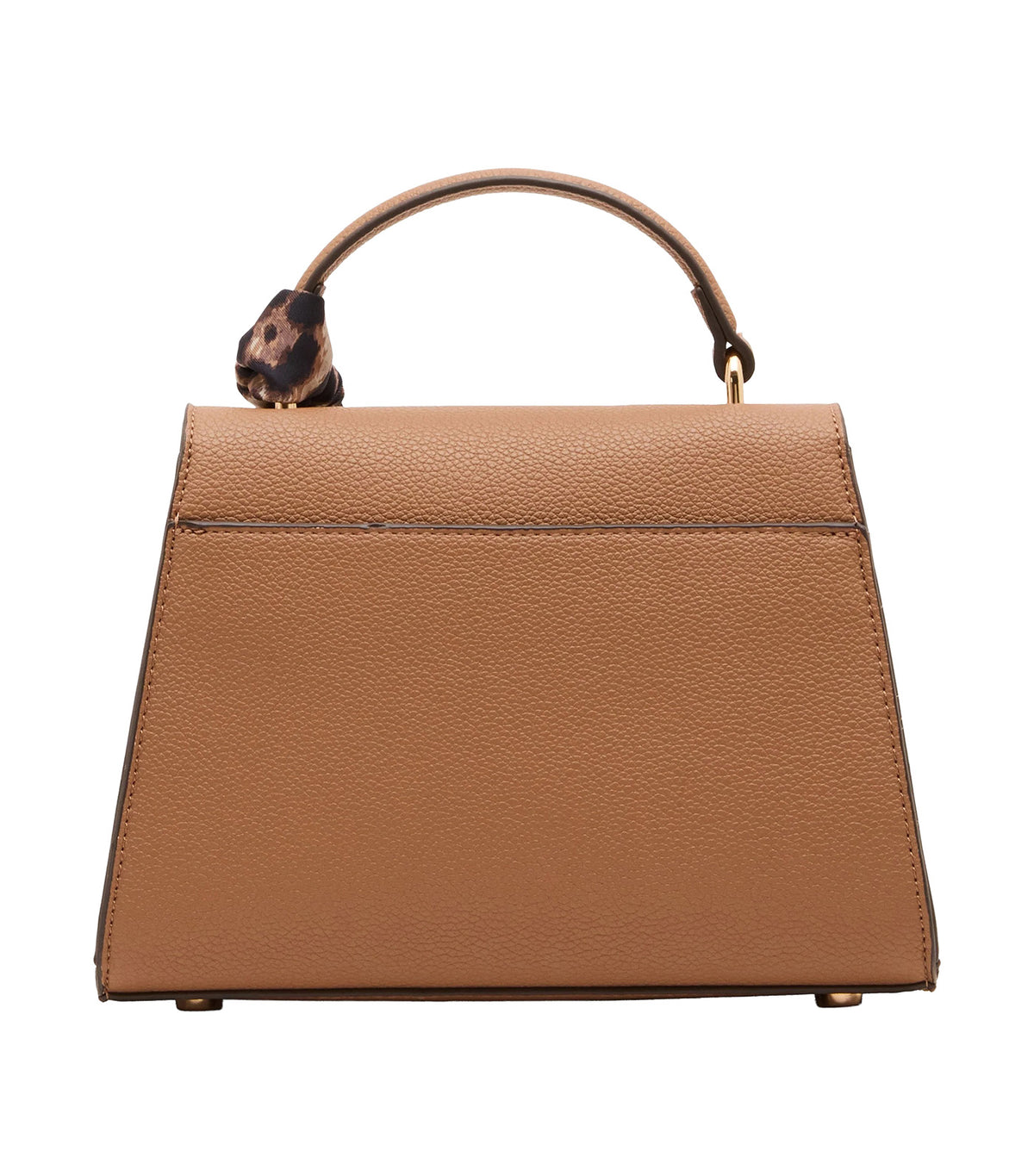 Top Handle Bag with Scarf Mocha