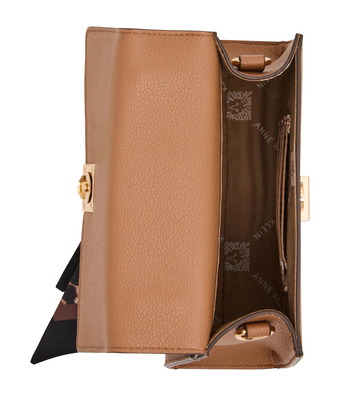 Top Handle Bag with Scarf Mocha