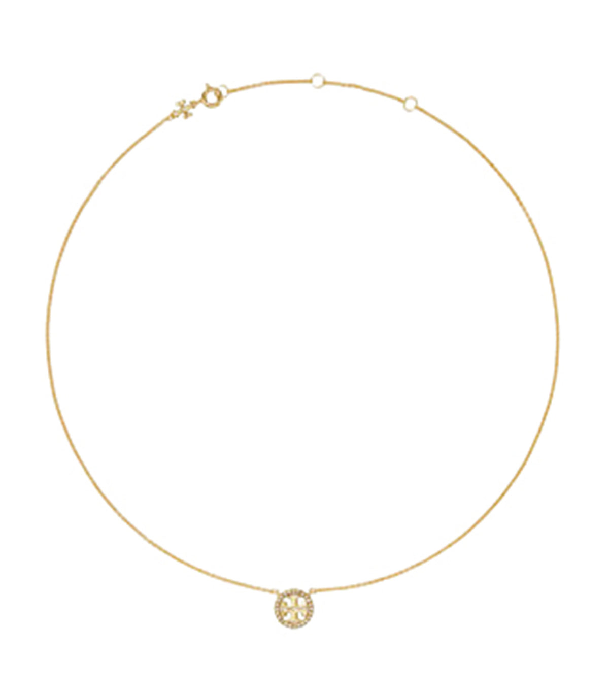 Icon Pavé Pendant Necklace Tory Gold/Tory Silver