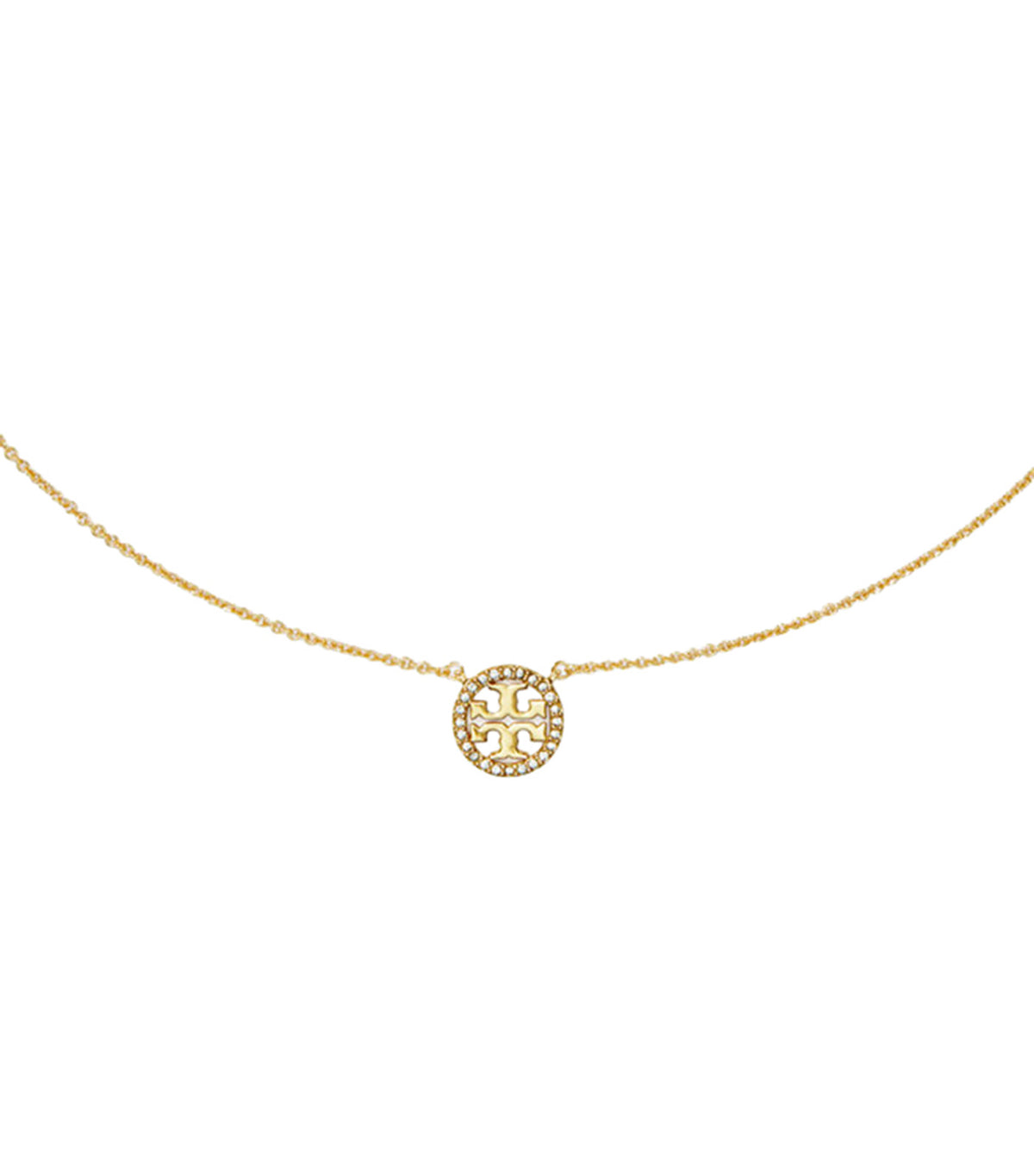 Icon Pavé Pendant Necklace Tory Gold/Tory Silver
