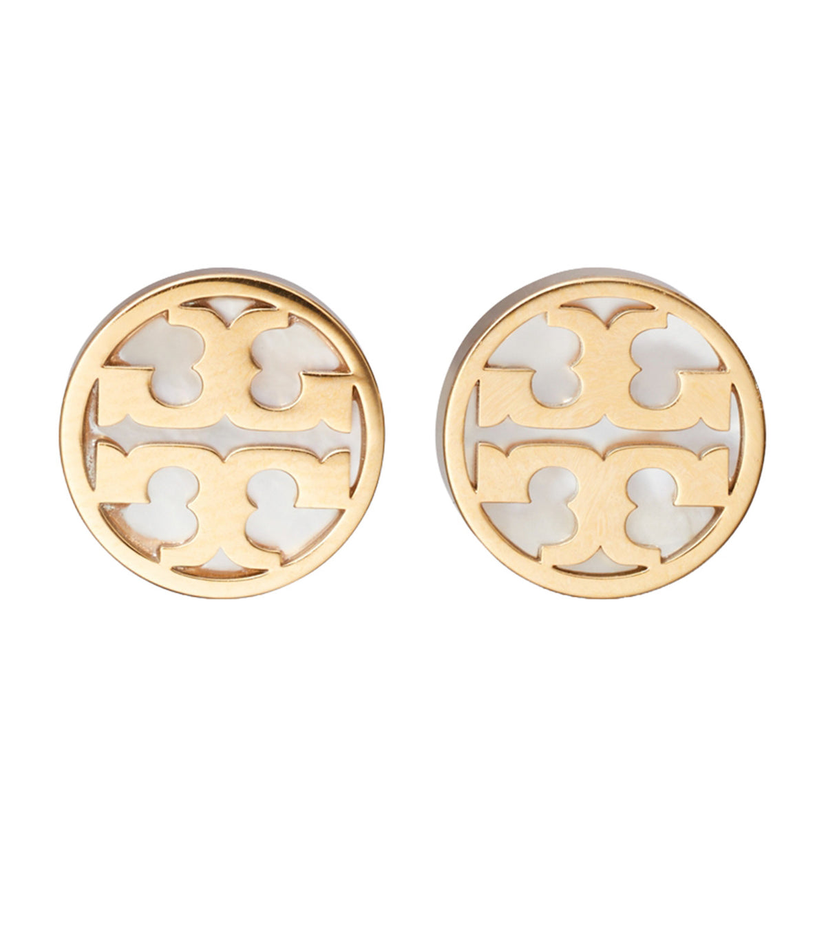 Icon Mother Of Pearl Circle Stud Earrings Tory Gold/Mother Of Pearl