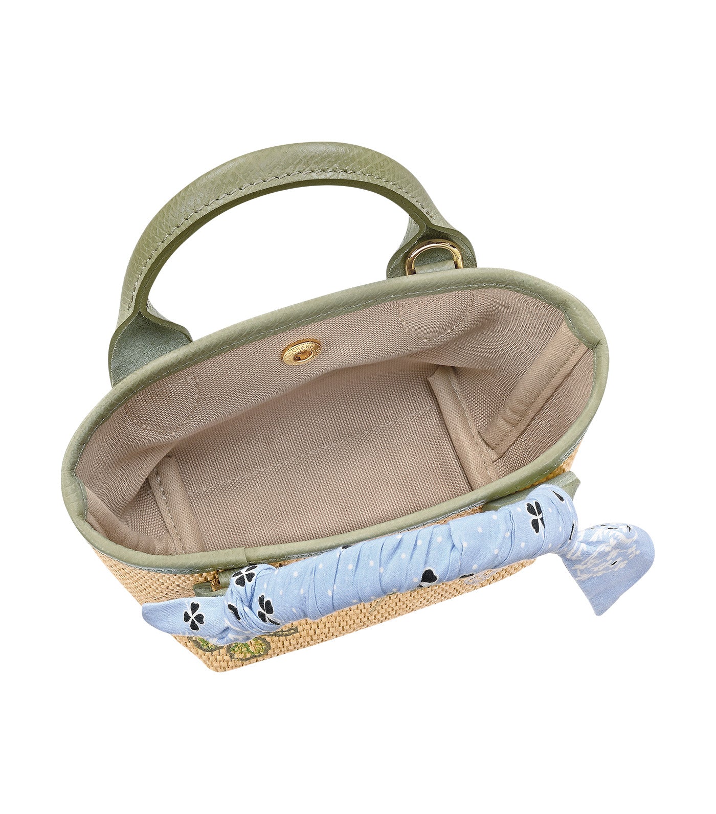 Le Pliage Collection Basket Bag XS Almond Green