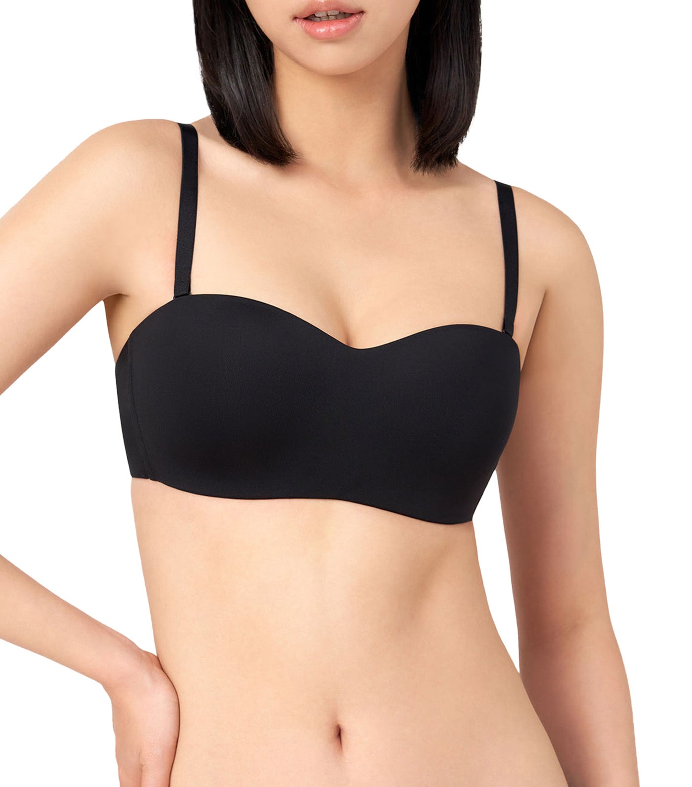 Tri-Zone Non-Wired Detachable Bra Black