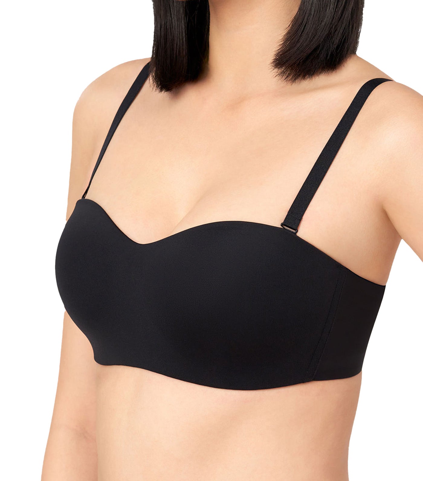 Tri-Zone Non-Wired Detachable Bra Black