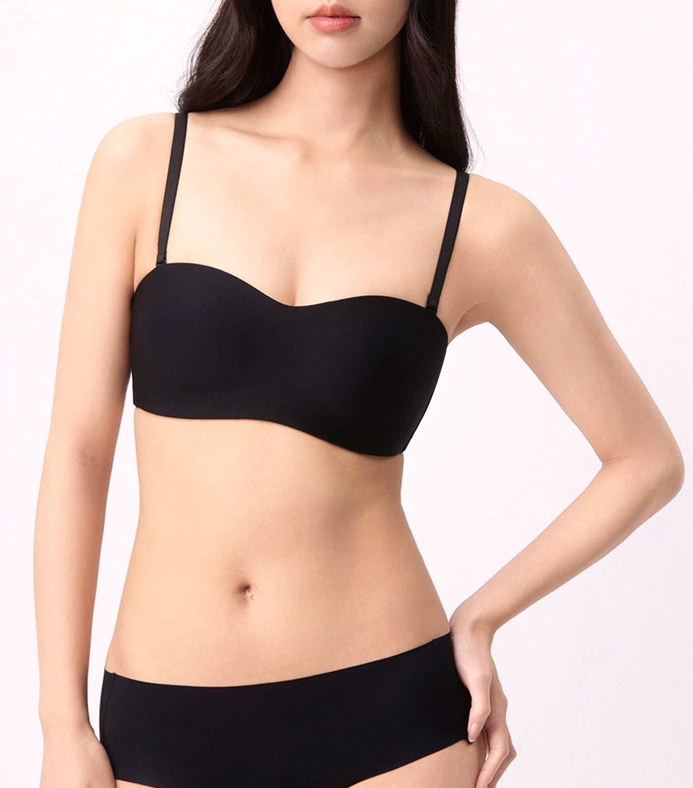 Tri-Zone 2.0 Non-Wired Padded Detachable Bra Black