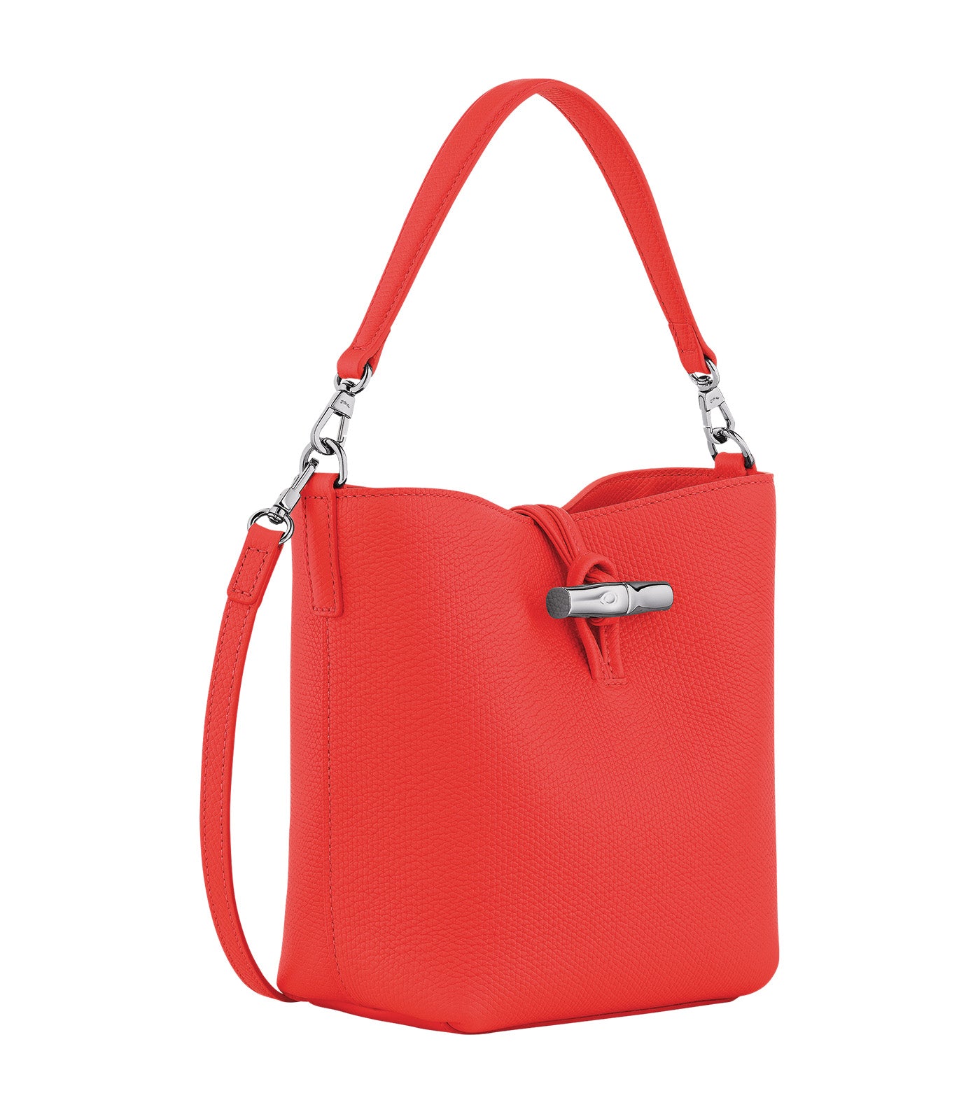 Longchamp Le Roseau Bucket Bag XS Vermilion