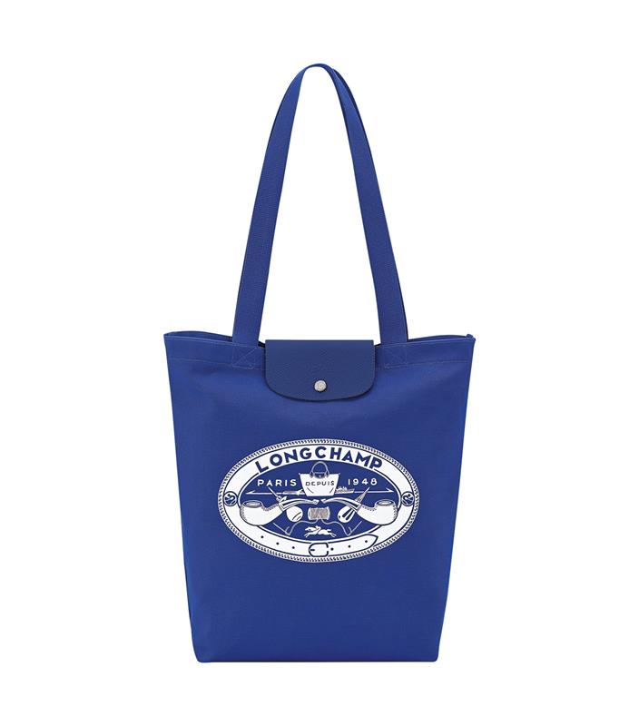 Le Pliage X Constantin Tote Bag M Cobalt