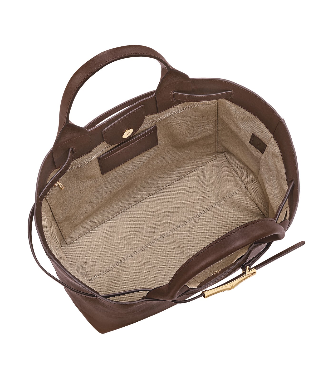 Longchamp Le Roseau Le Smart Tote Bag L Mocha