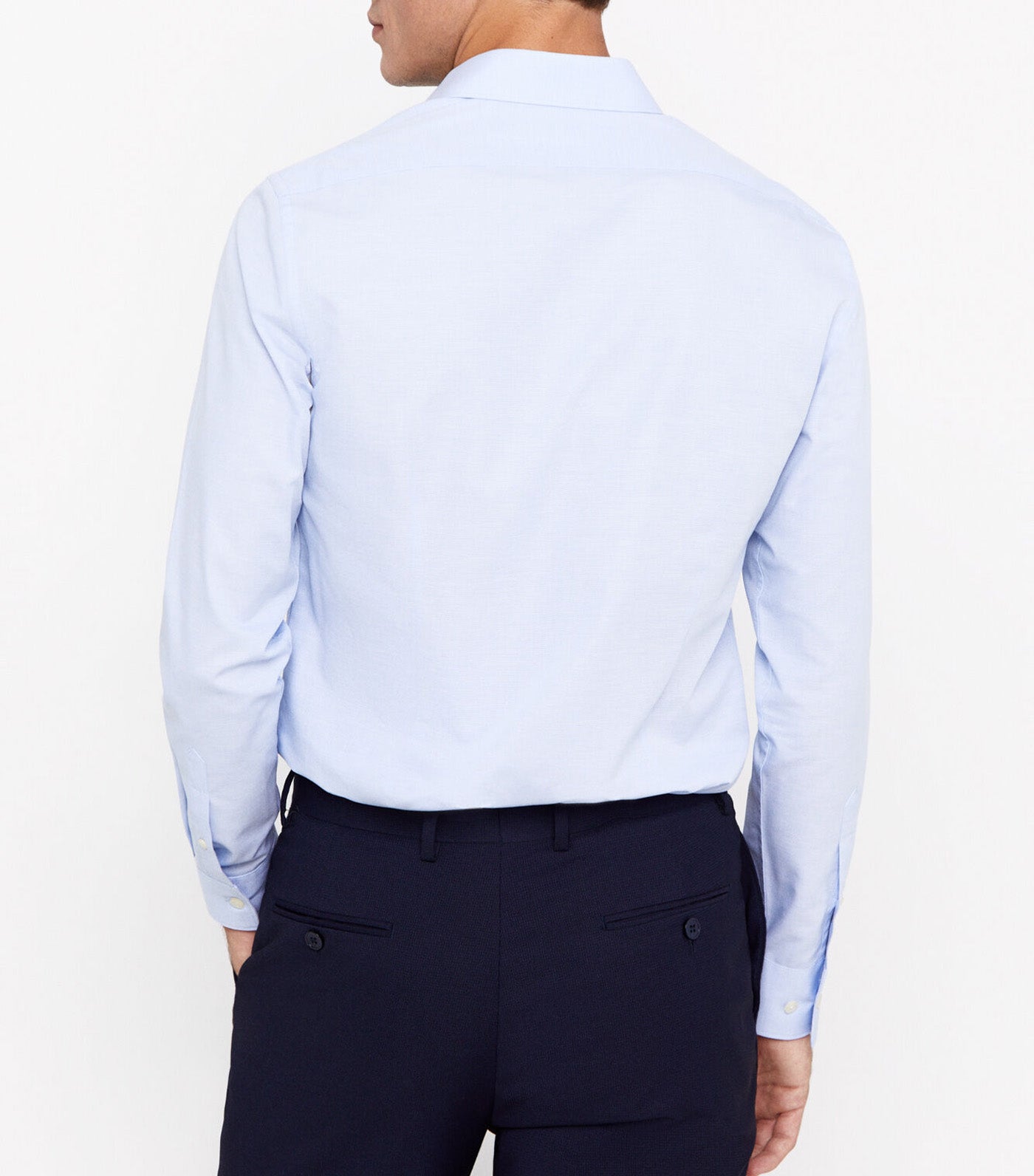 Easy Iron Slim Fit Ottoman Dress Shirt Blue