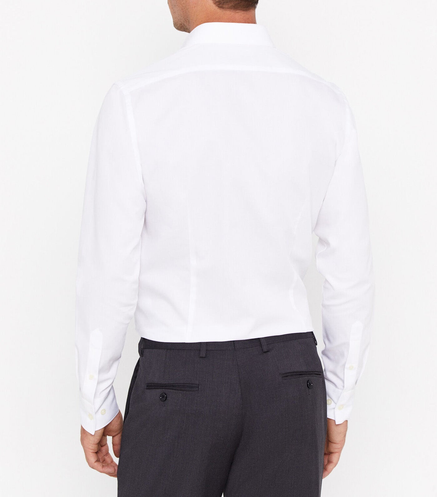 Easy Iron Slim Fit Ottoman Dress Shirt White