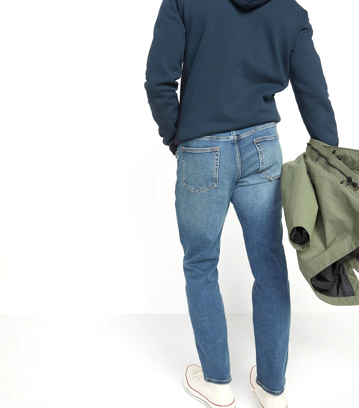 Skinny Built-In Flex Jeans For Men Medium Wash