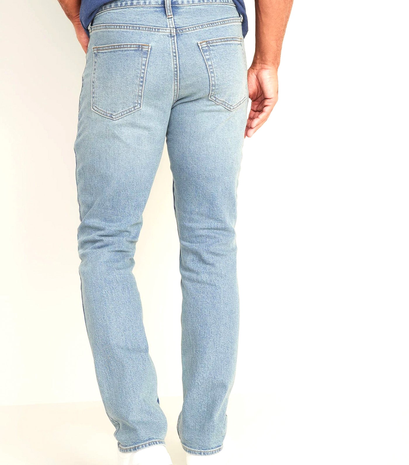 Straight Built-In Flex Jeans for Men Light Wash