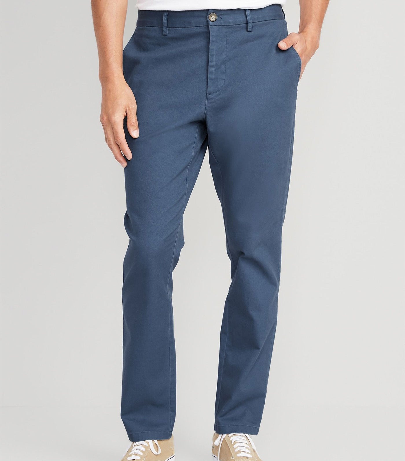 Slim Built-In Flex Rotation Chino Pants for Men Calm Night